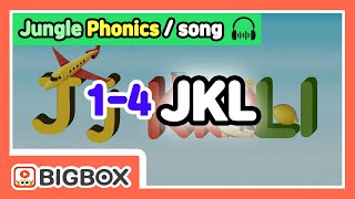 Phonics Song with Words | Alphabet Song for Kids | Single-Letter Sounds [Jungle Phonics #1-4]★BIGBOX