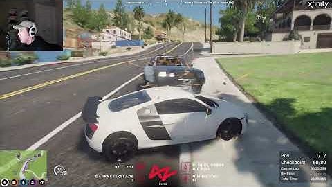 Tony crashes with a cop during race and almost explodes