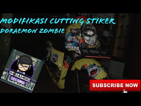 Modifikasi Scoopy cutting stiker  Doraemon  Zombie  YouTube