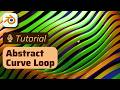 Easy Abstract Loop in Blender with Wave Texture Displacement Motion Graphic Tutorial