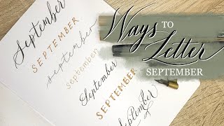 7 hand lettering ideas for september ✍🏻 bullet journal header writing | real time asmr with lofi