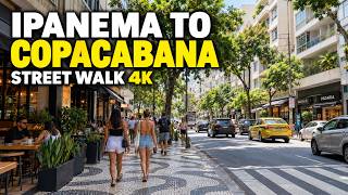 Rio de Janeiro Street Walk 4K 🇧🇷 Ipanema to Copacabana (Not the Beach!)