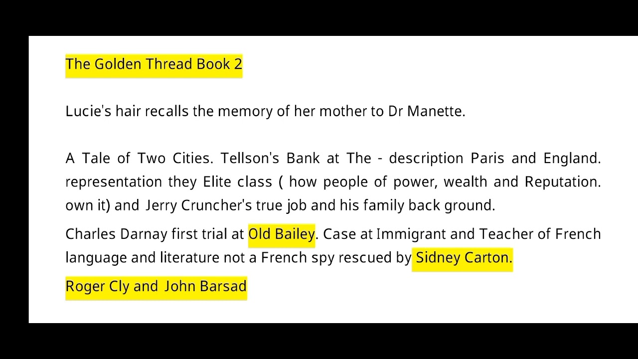 | Book 2 The Golden Thread | A Tale of Two Cities by Charles Dickens ...