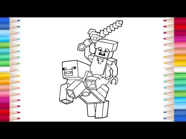 minecraft herobrine coloring pages