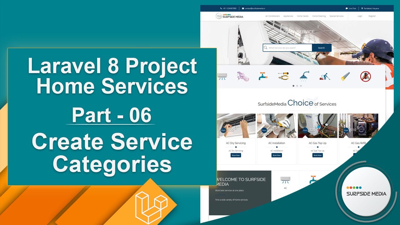 Laravel 8 Project Home Services - Create Service Categories