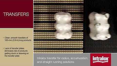 Intralox Packer to Palletizer: Transfers