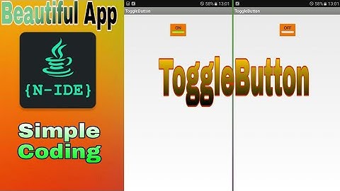 Java|N-Ide ToggleButton  Kaise Banaye |Only Phone Se|Hindi| App Development |Best N-ide Application