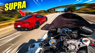 SUPRA TRIED TO RACE MY YAMAHA R6