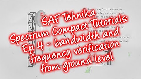 SAF Tehnika Spectrum Compact Animated Tutorials - Episode 4  Bandwidth and frequency verification