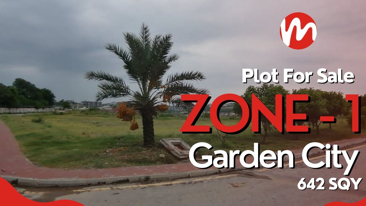 642 Sqy, Corner, Residential plot For Sale in Garden City Zone 1.