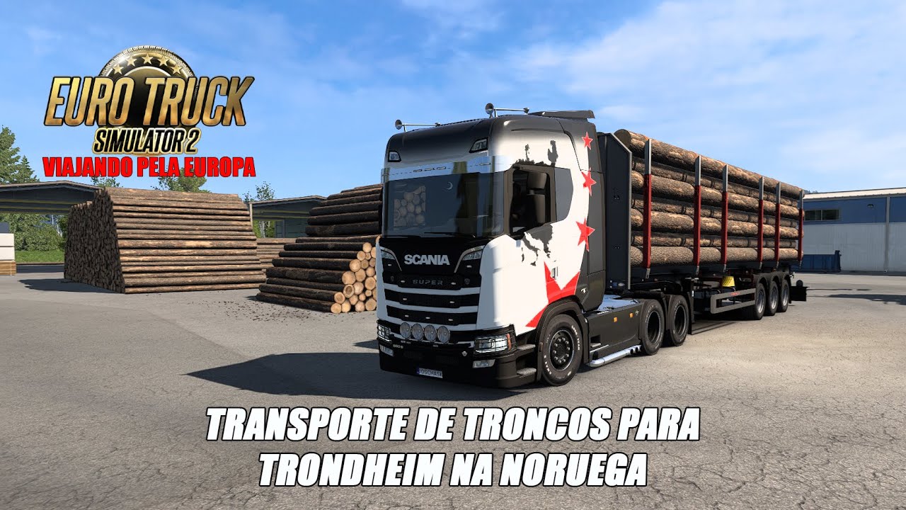 TRANSPORTE DE TRONCOS PARATRONDHEIM NA NORUEGA 