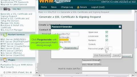 How to generare a new self-signed SSL certificate in WHM - Canadian Web Hosting