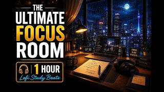 The Ultimate Focus Room 🌧️ | 1 Hour Lofi Study Beats for Deep Work & Study | Afafa Focus flow