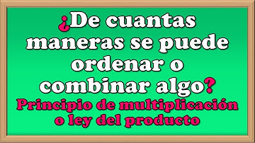 Principio de multiplicación o ley del producto en combinatoria