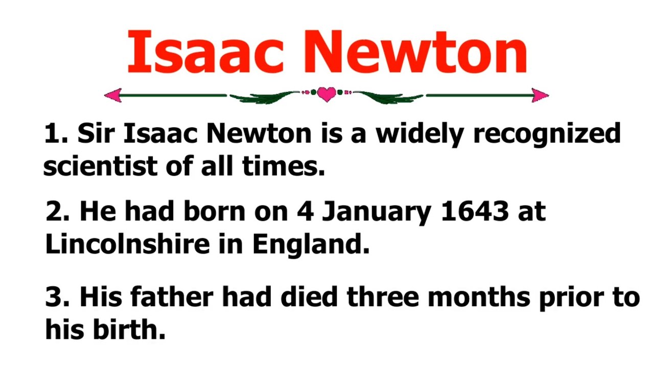 isaac newton essay in english