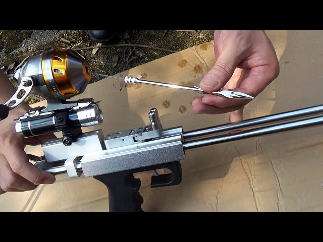 Hunting Slingshot Rifle How Set Fish Wheel Dart - Ready to Hunt - Most  detailed video Slingshot Gun 