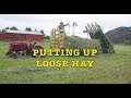 Putting up Loose Hay with Farmall Cub, John Deere Hayloader