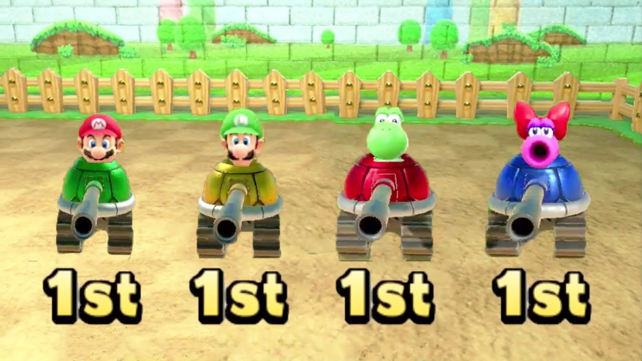 Mario Party Superstars Minigames - Yoshi vs Birdo vs Mario vs Luigi