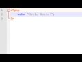 PHP Programming - Simple "Hello World" Script Using Echo Command