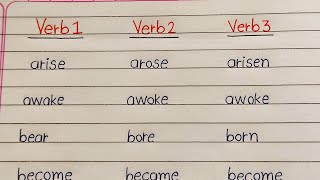 Verb Forms || Verb1 Verb2 Verb3 forms || english daily use verb forms || AJ Pathshala