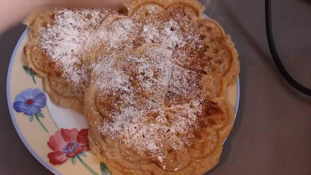 Sahnewaffeln mit Apfel und Zimt besonders Saftig - YouTube