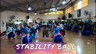 STABILITY BALL WORKOUT
FOR THIS FULL-BODY TONING AND CARDIO WORKOUT YOU NEED A STABILITY BALL AND DUMBBELSS STABILITY BALL WORKOUT