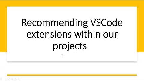 vscode extension recommendations