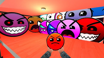 Saving Baby AngryFace From Geometry Dash Emoji Fire in  the hole And Lobotomy Dash Nextbot Gmod