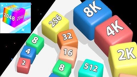 Chain Cube 2048: 3D merge game (iOS, android) gameplay | chain cube high score