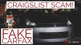 CL Buyer Tries To Scam Me With Fake CarFax