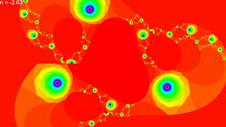 Negative power Julia set animation from 0 to  8