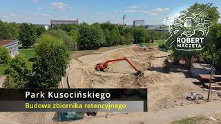 Budowa Nowego Stawu W Olsztynie  Park Im Kusociskiego  23052026  Widok Z Drona 4k