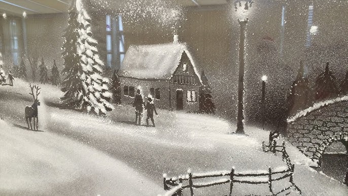 Bob Sleds teaches you snow spray art. Part 8, Bob Sleds 12 Sprays of  Christmas part 8. Learn how to draw people and Bobs famous street light., By Snow Windows