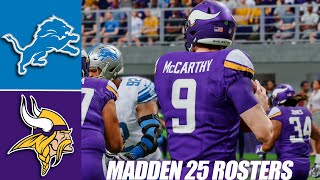 JJ McCarthy l Lions vs Vikings l (Madden 25 Rosters) l PS5 Simulation