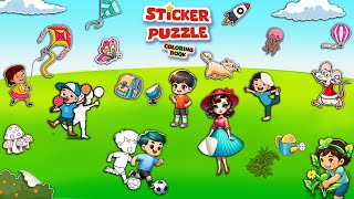 Discover the Magic of Sticker Puzzle - Coloring Book Sailor Sailing in the Ocean | Level 5 screenshot 5