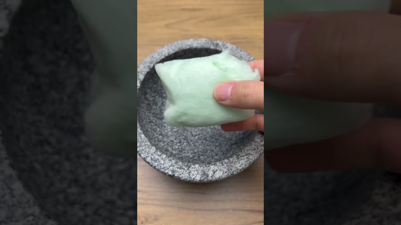 Green cotton candy VS water experiment 🤯