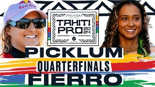 Molly Picklum vs Vahine Fierro | SHISEIDO Tahiti Pro pres by Outerknown 2024  Quarterfinals