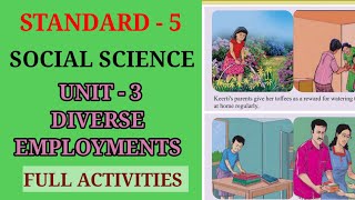 DIVERSE EMPLOYMENTS | STD 5 SOCIAL SCIENCE UNIT 3 | CLASS 5 SS CHAPTER 3 ENGLISH MEDIUM