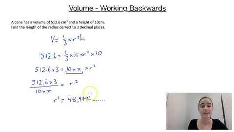 Volume   Working Backwards