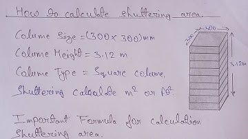 Column Formwork | How to calculate Shuttering Area of Column | Shuttering Area Calculation |