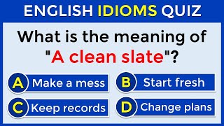 English Idioms Quiz | CAN YOU SCORE 30/30? #challenge 63