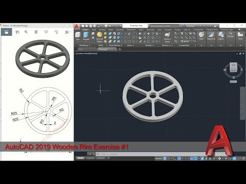 AutoCAD 2019 3D Modeling Wooden Rim Tutorial Graphic Design Software