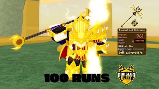 ROBLOX Dungeon Quest |100 Runs in Gilded Skies!!