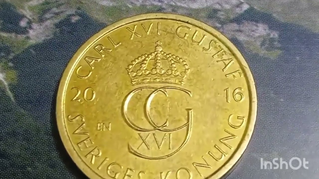 👉£40,000👈COIN GOLD NORDIC    FIVE KRONOR SVERIGES KONUNG CARL XVI 2016