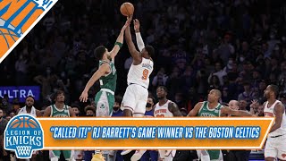 RJ Barrett's Epic Game Winner vs the Boston Celtics!!! || #Shorts