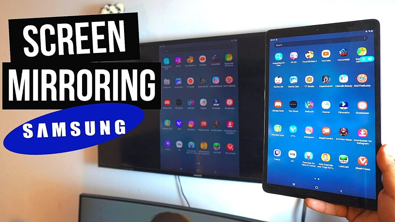 How to Screen Mirror Samsung Tablet to Samsung TV (Wirelessly, 100% Free)  2021 - YouTube