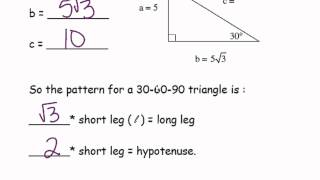 Notes 7.4 Special Right Triangles