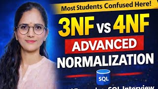 Advanced Normalization in DBMS | 3NF & 4NF Explained with Examples|SQL Interview Questions | Day 40