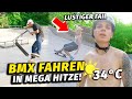 BMX FAHREN in MEGA HITZE 🔥 SCOOTER FAHRER ESKALIERT 😱 Lustiger FAIL von SKATERIN 😂 BMX VLOG | MOOO