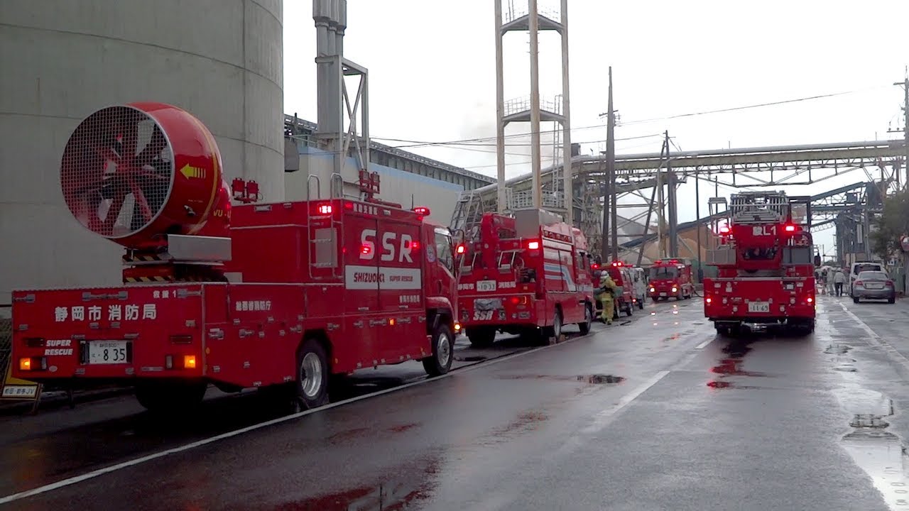 【緊急走行】静岡市消防局 清水区建物火災出動